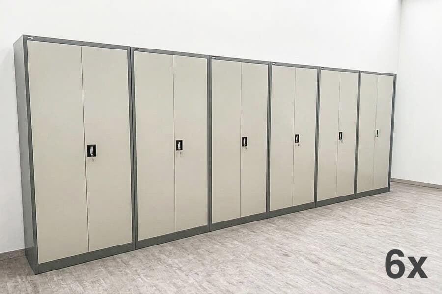 6 Stück Metallschrank Kromag KG-MS195/90/50 MG-LG